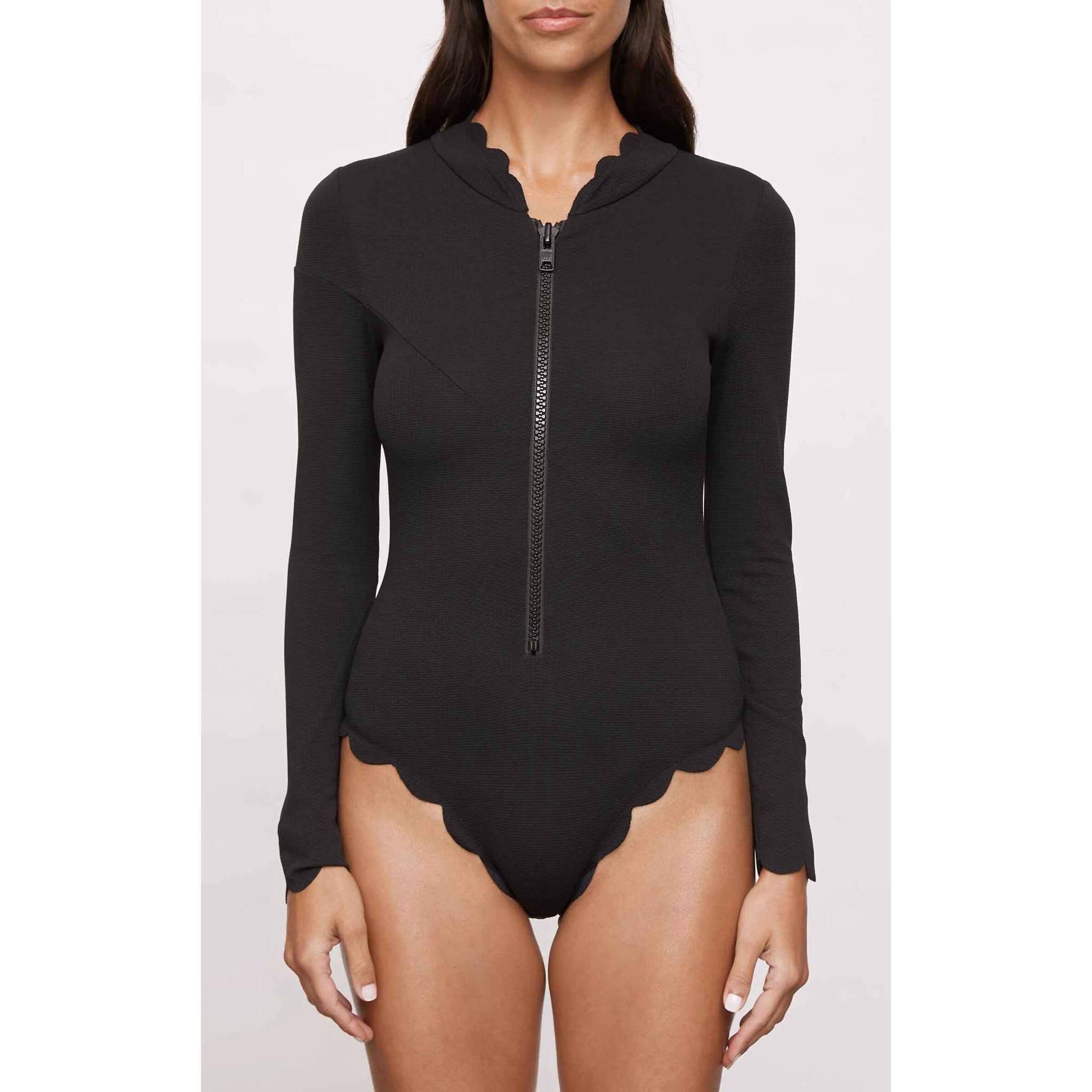 New Marysia North Sea Long Sleeve Rashguard In Black